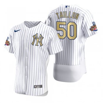 Men's New York Yankees Jameson Taillon Nike White Gold 2009 World Series Champions Jersey