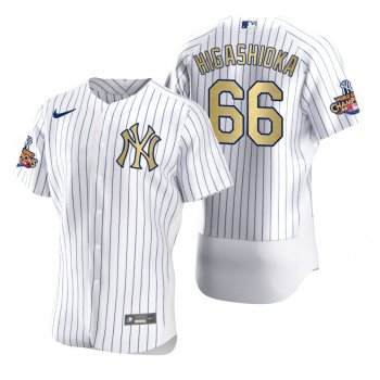 Men's New York Yankees Kyle Higashioka Nike White Gold 2009 World Series Champions Jersey