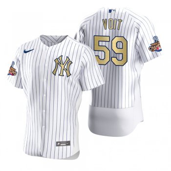 Men's New York Yankees Luke Voit Nike White Gold 2009 World Series Champions Jersey