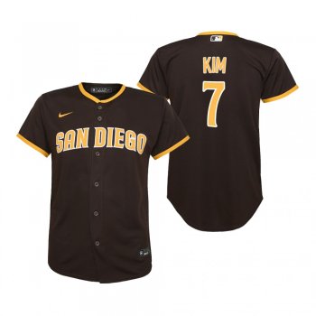 Youth San Diego Padres Ha-Seong Kim Nike Brown Replica Road Player Jersey