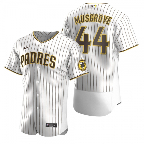 Men's San Diego Padres Joe Musgrove Nike White Brown Authentic Alternate Jersey