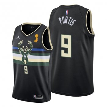 Milwaukee Bucks 2021 NBA Finals Champions Bobby Portis #9 Jersey Black