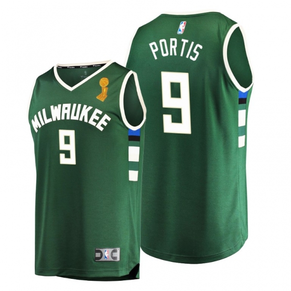 Milwaukee Bucks 2021 NBA Finals Champions Bobby Portis #9 Replica Jersey Green