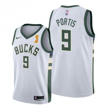 Milwaukee Bucks 2021 NBA Finals Champions Bobby Portis #9 Jersey White