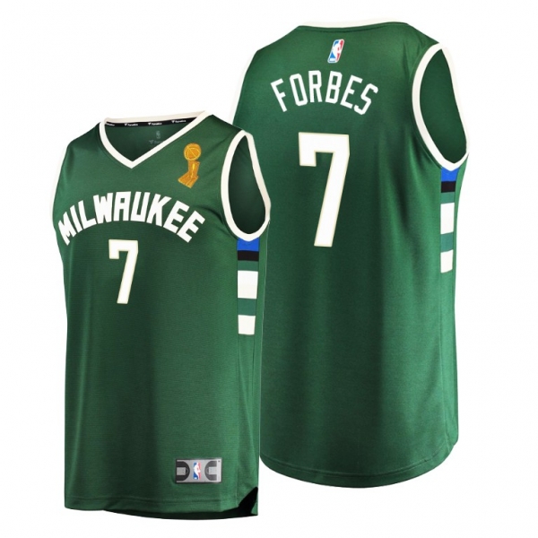 Milwaukee Bucks 2021 NBA Finals Champions Bryn Forbes #7 Replica Jersey Green