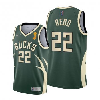 Milwaukee Bucks 2021 NBA Finals Champions Michael Redd #22 Jersey Green