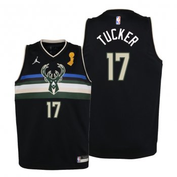 Youth Milwaukee Bucks 2021 NBA Finals Champions P.J. Tucker #17 Jersey Black