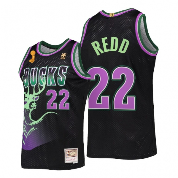 Michael Redd Milwaukee Bucks #22 Black 2X NBA Finals Champions Jersey HWC Reload