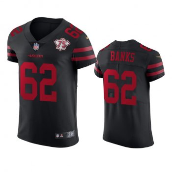 San Francisco 49ers Aaron Banks Black 75th Anniversary Jersey - Men's