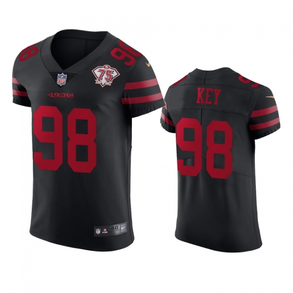 San Francisco 49ers Arden Key Black 75th Anniversary Jersey - Men's