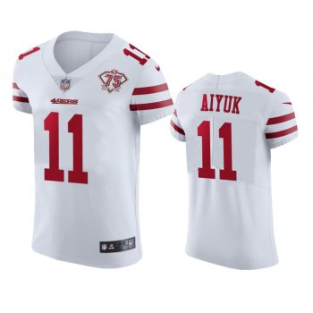 San Francisco 49ers Brandon Aiyuk White 75th Anniversary Vapor Elite Jersey