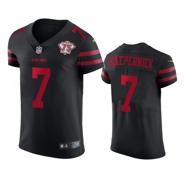 San Francisco 49ers Colin Kaepernick Black 75th Anniversary Jersey - Men's