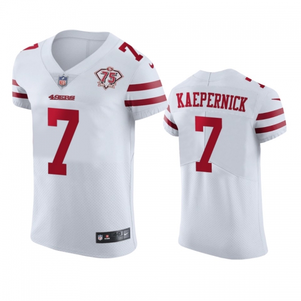 San Francisco 49ers Colin Kaepernick White 75th Anniversary Jersey - Men's