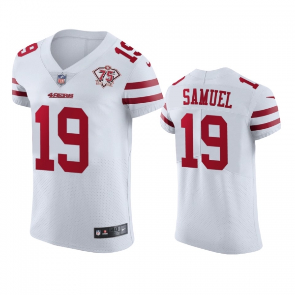 San Francisco 49ers Deebo Samuel White 75th Anniversary Jersey - Men's