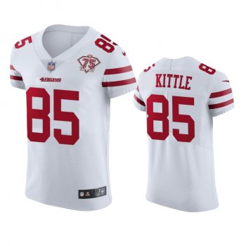 San Francisco 49ers George Kittle White 75th Anniversary Vapor Elite Jersey