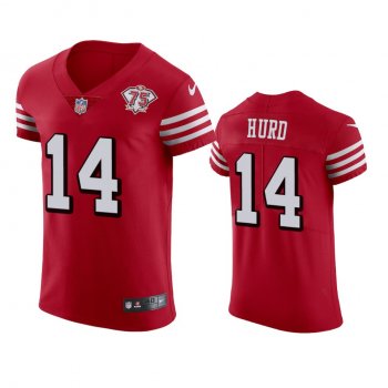 San Francisco 49ers Jalen Hurd Scarlet 75th Anniversary Jersey - Men's