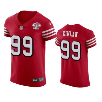 San Francisco 49ers Javon Kinlaw Scarlet 75th Anniversary Vapor Elite Jersey