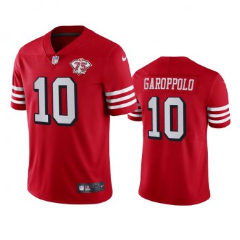 San Francisco 49ers Jimmy Garoppolo Scarlet 75th Anniversary Alternate Vapor Limited Jersey