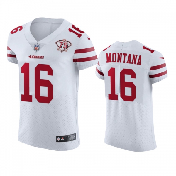 San Francisco 49ers Joe Montana White 75th Anniversary Jersey - Men's