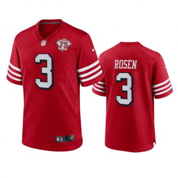 San Francisco 49ers Josh Rosen Scarlet 75th Anniversary Alternate Game Jersey