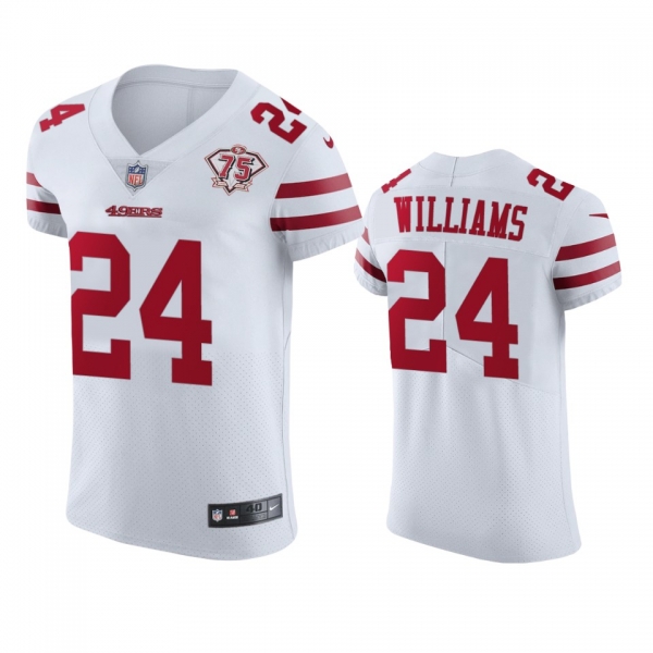 San Francisco 49ers K'Waun Williams White 75th Anniversary Vapor Elite Jersey