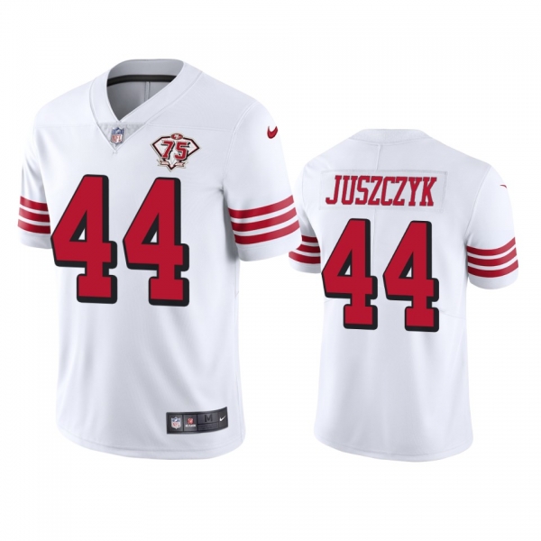 San Francisco 49ers Kyle Juszczyk White 75th Anniversary Throwback Limited Jersey