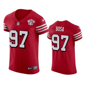 San Francisco 49ers Nick Bosa Scarlet 75th Anniversary Jersey - Men's