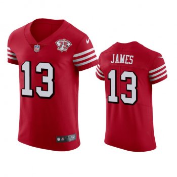 San Francisco 49ers Richie James Scarlet 75th Anniversary Jersey - Men's