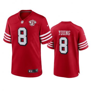 San Francisco 49ers Steve Young Scarlet 75th Anniversary Alternate Game Jersey