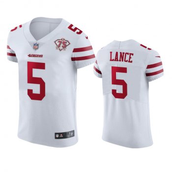 San Francisco 49ers Trey Lance White 75th Anniversary Vapor Elite Jersey