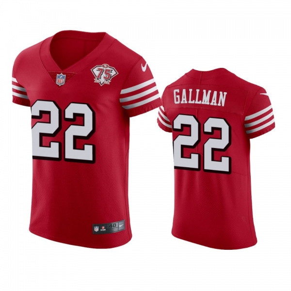 San Francisco 49ers Wayne Gallman Scarlet 75th Anniversary Jersey - Men's