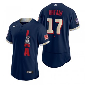 Men's Los Angeles Angels Shohei Ohtani Navy 2021 MLB All-Star Game Authentic Jersey