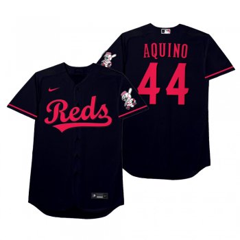 Aristides Aquino Aquino Black 2021 Players' Weekend Nickname Jersey