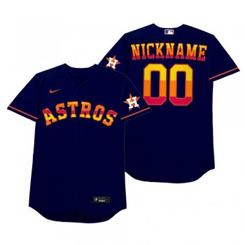 Houston Astros Custom Nickname Royal 2021 Players' Weekend Jersey