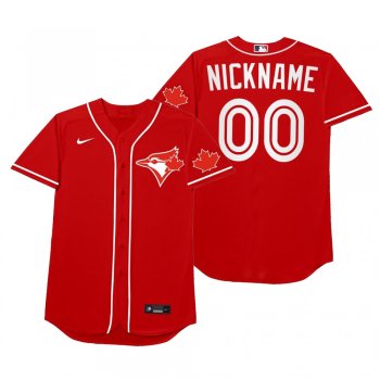 Toronto Blue Jays Custom Nickname Red 2021 Players' Weekend Jersey