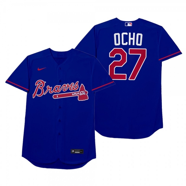 Atlanta Braves Austin Riley Ocho Royal 2021 Players' Weekend Nickname Jersey