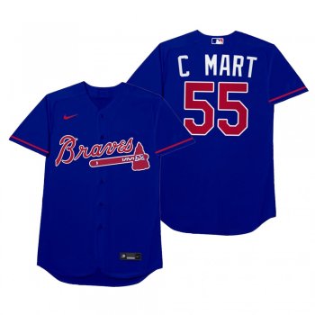 Atlanta Braves Chris Martin C Mart Royal 2021 Players' Weekend Nickname Jersey