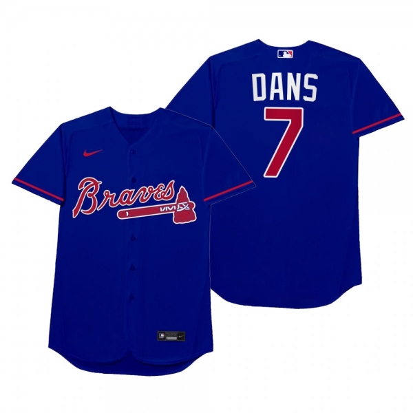 Atlanta Braves Dansby Swanson Dans Royal 2021 Players' Weekend Nickname Jersey