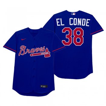 Atlanta Braves Guillermo Heredia El Conde Royal 2021 Players' Weekend Nickname Jersey