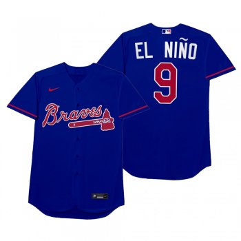 Atlanta Braves Orlando Arcia El Nino Royal 2021 Players' Weekend Nickname Jersey