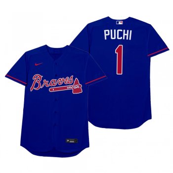 Atlanta Braves Ozzie Albies Puchi Royal 2021 Players' Weekend Nickname Jersey