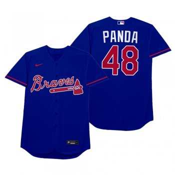 Atlanta Braves Pablo Sandoval Panda Royal 2021 Players' Weekend Nickname Jersey