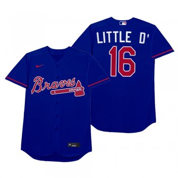 Atlanta Braves Travis d'Arnaud Little D' Royal 2021 Players' Weekend Nickname Jersey