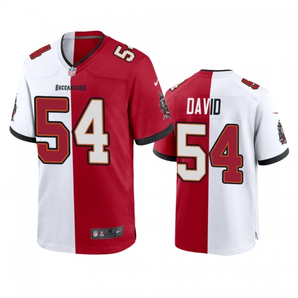 Tampa Bay Buccaneers Lavonte David Red White Split Two Tone Game Jersey