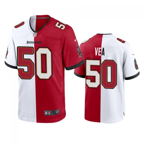 Tampa Bay Buccaneers Vita Vea Red White Split Two Tone Game Jersey