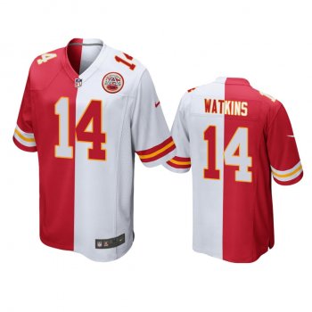 Kansas City Chiefs Sammy Watkins Red White Split Two Tone Game Jersey