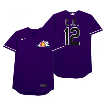 Chris Owings C.O. Purple 2021 Players' Weekend Nickname Jersey