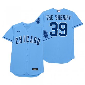 Chicago Cubs Andrew Chafin The Sheriff Blue 2021 Players' Weekend Nickname Jersey