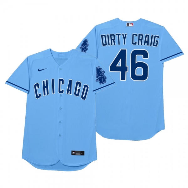 Chicago Cubs Craig Kimbrel Dirty Craig Blue 2021 Players' Weekend Nickname Jersey