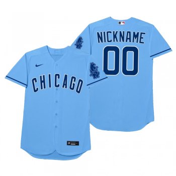 Chicago Cubs Custom Nickname Blue 2021 Players' Weekend Jersey